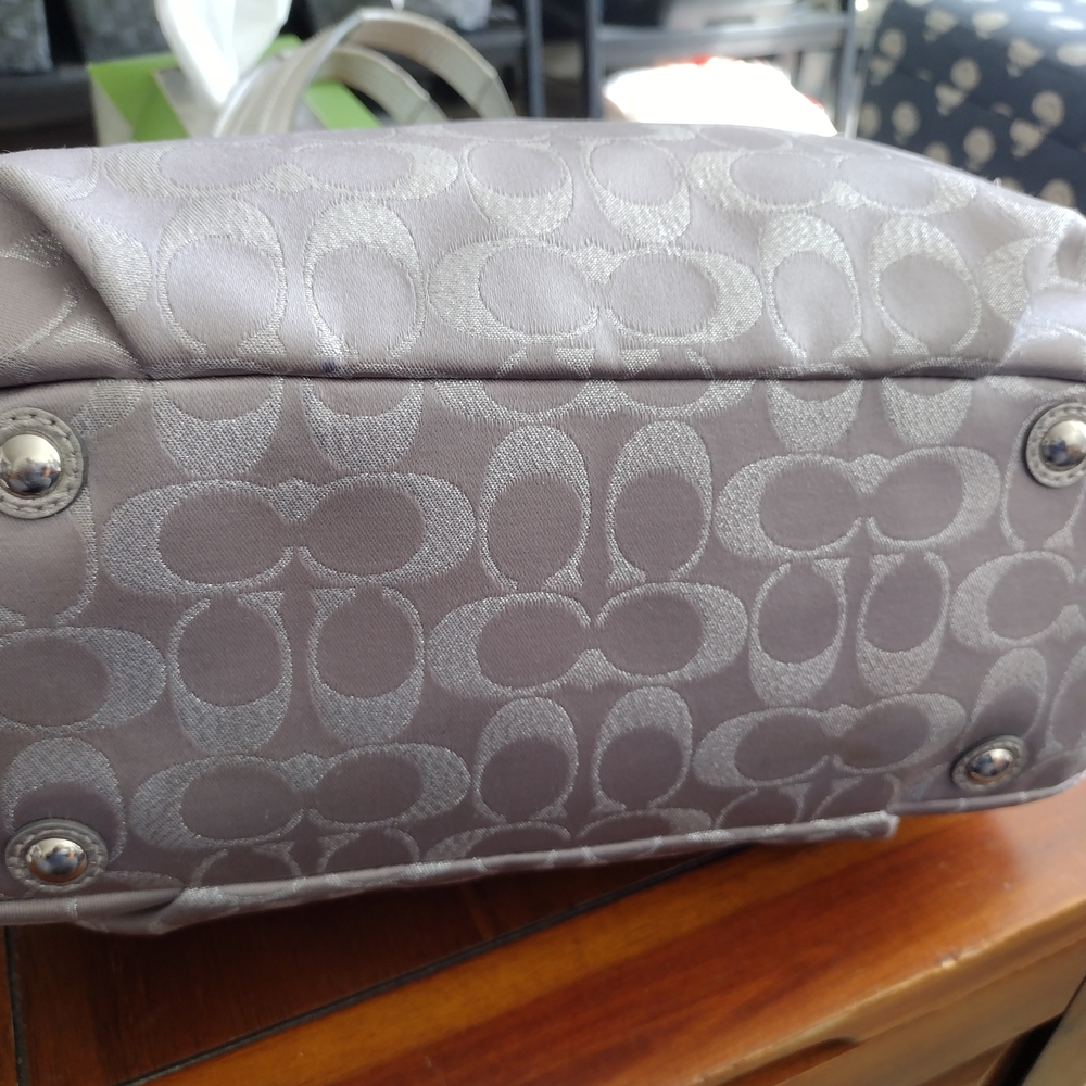 Coach Soho North South Metallic/Lavender Signature Tote Bag - Picture 11 of 11